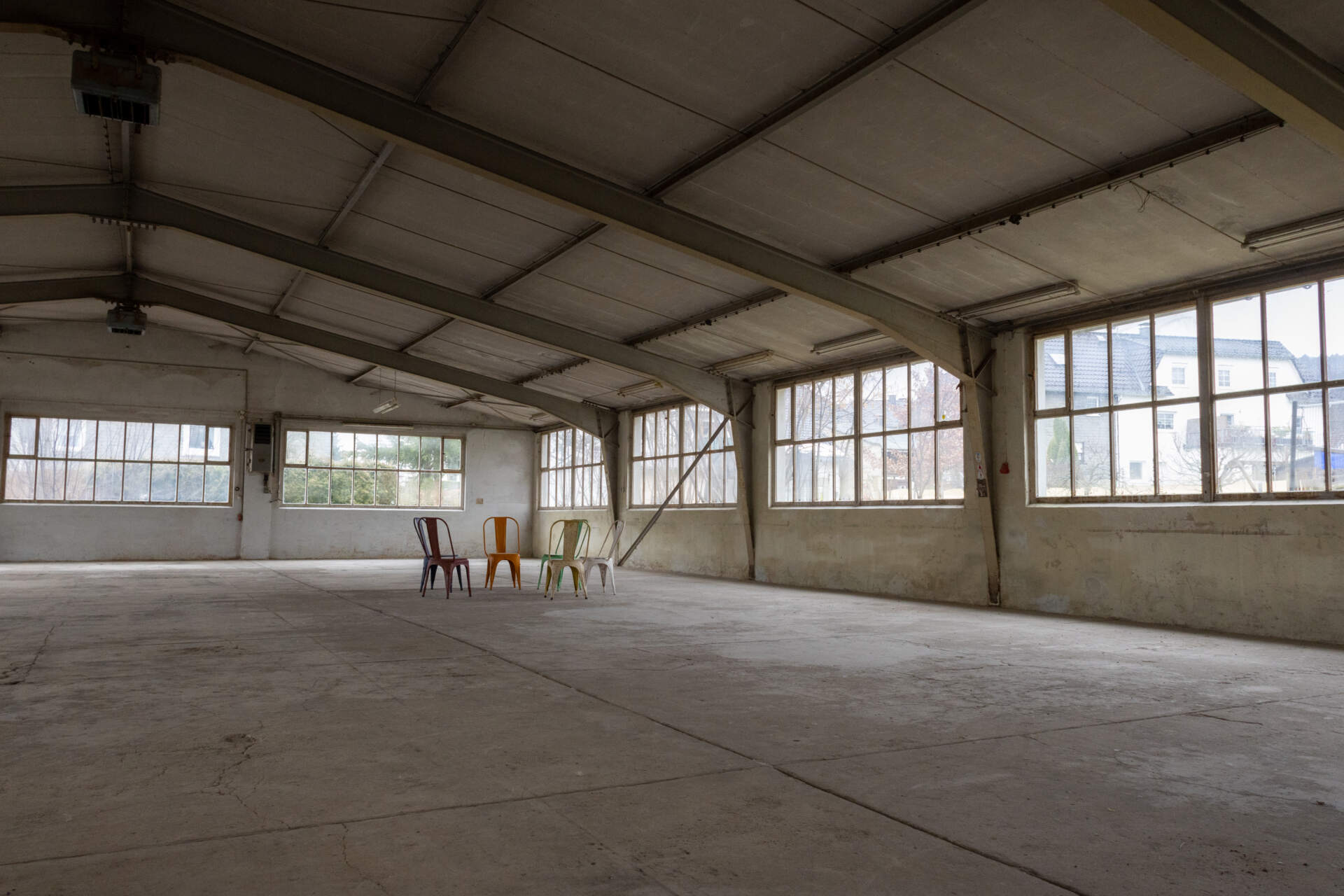 Blick in die Stahlträgerhalle (Foto: Christoph Luchs)